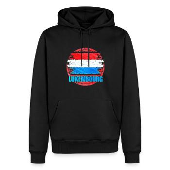 Luxembourg - Sweat à capuche Premium bio Homme - noir - Devant - Nico (187cm)