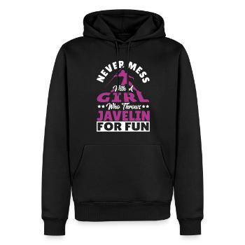 Speerwerfen Speerwerfen Geschenk - Männer Premium Bio Hoodie - Schwarz - Vorne - Nico (187cm)