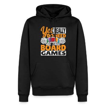 Board Games Game Board Gift - Men’s Premium Organic Hoodie - black - Front - Nico (187cm)