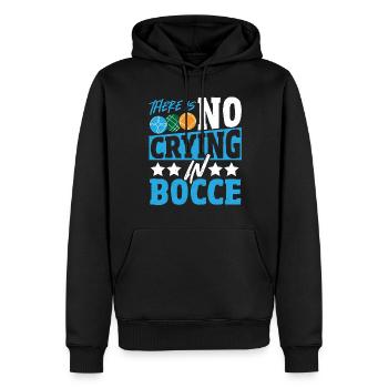 Boccia - Männer Premium Bio Hoodie - Schwarz - Vorne - Nico (187cm)