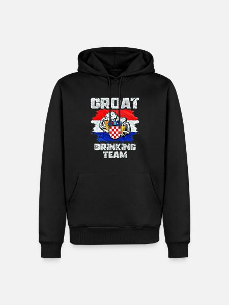 Croatia Drinking Team - Men’s Premium Organic Hoodie - black