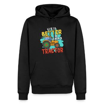Traktorliebhaber Lustiges Traktorgeschenk - Männer Premium Bio Hoodie - Schwarz - Vorne - Nico (187cm)