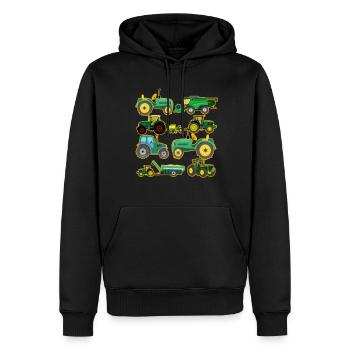 Traktorliebhaber Lustiges Traktorgeschenk - Männer Premium Bio Hoodie - Schwarz - Vorne - Nico (187cm)