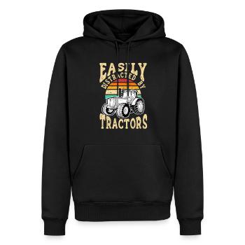 Traktorliebhaber Lustiges Traktorgeschenk - Männer Premium Bio Hoodie - Schwarz - Vorne - Nico (187cm)
