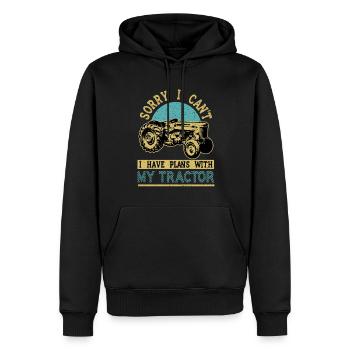 Traktorliebhaber Lustiges Traktorgeschenk - Männer Premium Bio Hoodie - Schwarz - Vorne - Nico (187cm)