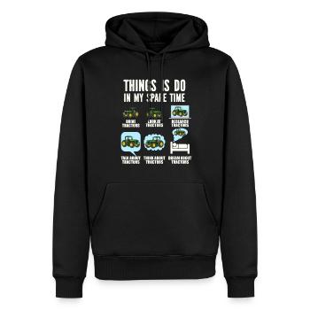 Traktorliebhaber Lustiges Traktorgeschenk - Männer Premium Bio Hoodie - Schwarz - Vorne - Nico (187cm)