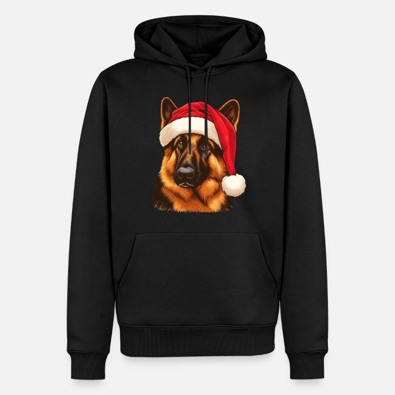 Deutscher Schäferhund Heiligabend - Männer Premium Bio Hoodie - undefined