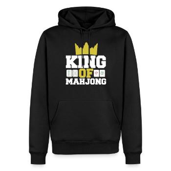 Cadeau pour les fans de Mahjong - Sweat à capuche Premium bio Homme - noir - Devant - Nico (187cm)