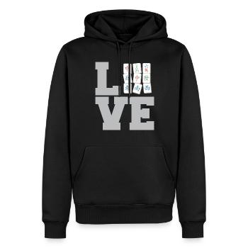 Cadeau pour les fans de Mahjong - Sweat à capuche Premium bio Homme - noir - Devant - Nico (187cm)