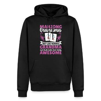 Cadeau pour les fans de Mahjong - Sweat à capuche Premium bio Homme - noir - Devant - Nico (187cm)