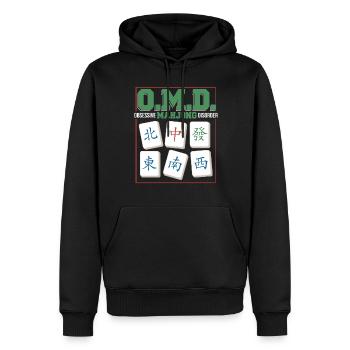 Cadeau pour les fans de Mahjong - Sweat à capuche Premium bio Homme - noir - Devant - Nico (187cm)