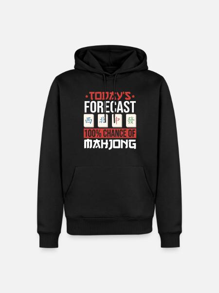 Gift for Mahjong Fans - Men’s Premium Organic Hoodie - black