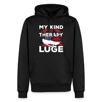 Meine Art von Therapierodeln - Männer Premium Bio Hoodie - Schwarz - Vorne - Nico (187cm)