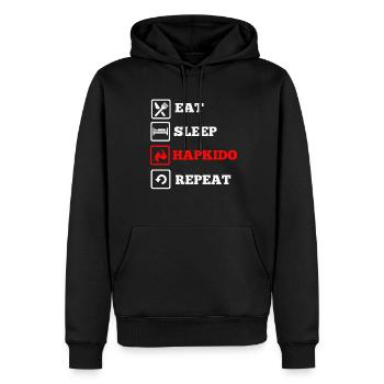 Cadeau d’arts martiaux Hapkido - Sweat à capuche Premium bio Homme - noir - Devant - Nico (187cm)