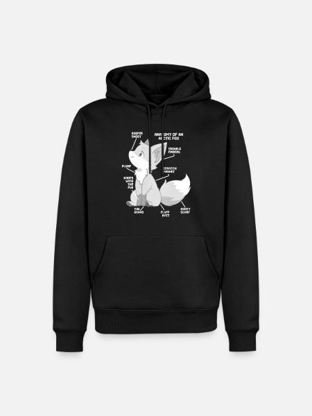 Cute arctic fox gift - Men’s Premium Organic Hoodie - black