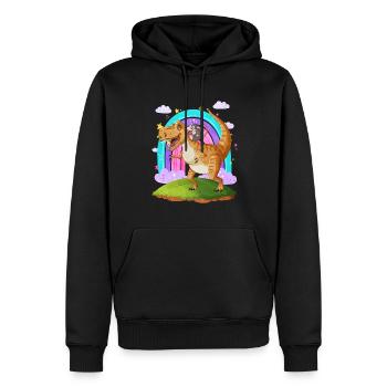 Cadeau pour les amateurs d'opossums - Sweat à capuche Premium bio Homme - noir - Devant - Nico (187cm)