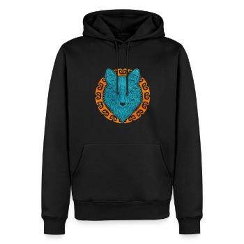 Niedliches Polarfuchs-Geschenk - Männer Premium Bio Hoodie - Schwarz - Vorne - Nico (187cm)