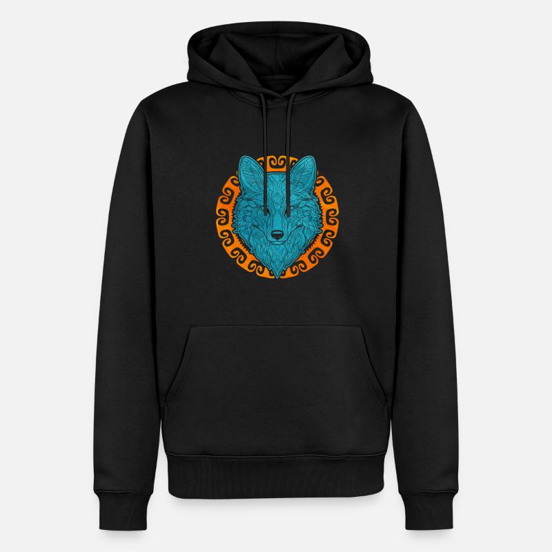 Niedliches Polarfuchs-Geschenk - Männer Premium Bio Hoodie - Schwarz