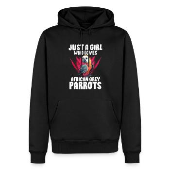 Afrikanisches Graupapagei Geschenk - Männer Premium Bio Hoodie - Schwarz - Vorne - Nico (187cm)
