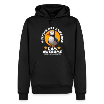 Papageientaucher Vogel Geschenk - Männer Premium Bio Hoodie - Schwarz - Vorne - Nico (187cm)
