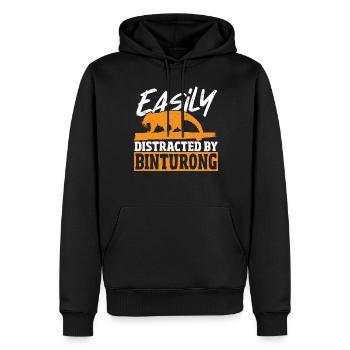 Binturong Bearcat Geschenk - Männer Premium Bio Hoodie - Schwarz - Vorne - Nico (187cm)