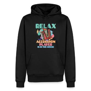 Accordion Polka Music Gift - Men’s Premium Organic Hoodie - black - Front - Nico (187cm)