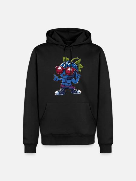 Blueberries - Men’s Premium Organic Hoodie - black