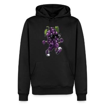 Raisin - Sweat à capuche Premium bio Homme - noir - Devant - Nico (187cm)