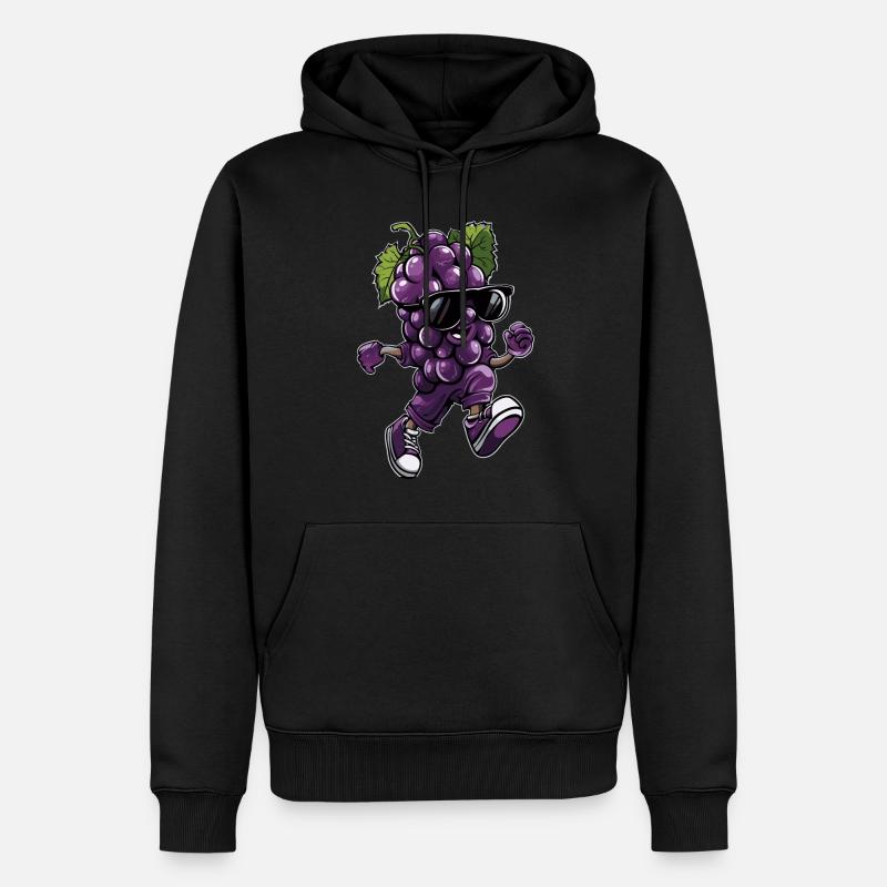 Traube - Männer Premium Bio Hoodie - Schwarz