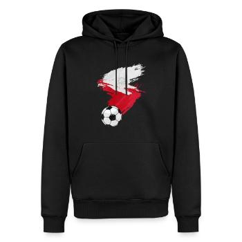 Drapeau de football de football de Malte - Sweat à capuche Premium bio Homme - noir - Devant - Nico (187cm)