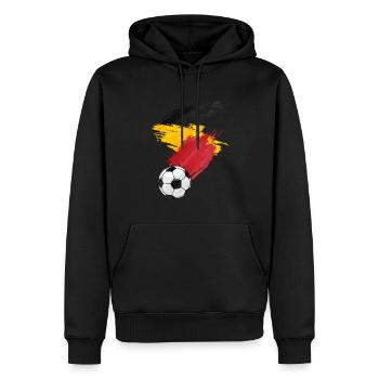 Belgique Soccer Football Drapeau - Sweat à capuche Premium bio Homme - noir - Devant - Nico (187cm)