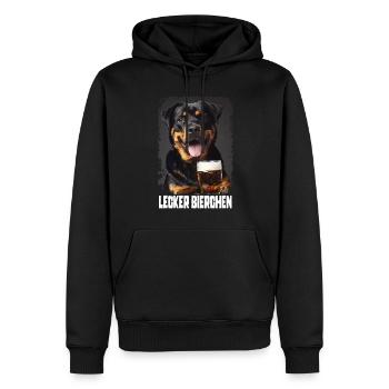 Délicieuse bière Rottweiler - Sweat à capuche Premium bio Homme - noir - Devant - Nico (187cm)
