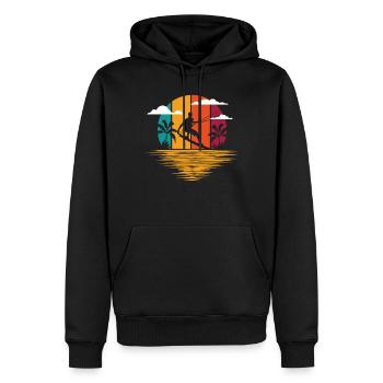Kitesurfing - Männer Premium Bio Hoodie - Schwarz - Vorne - Nico (187cm)
