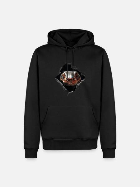 Schlange - Männer Premium Bio Hoodie - Schwarz