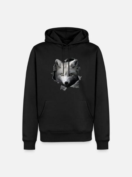 Arctic Wolf - Men’s Premium Organic Hoodie - black