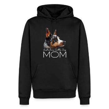 Bouvier australien Maman - Sweat à capuche Premium bio Homme - noir - Devant - Nico (187cm)