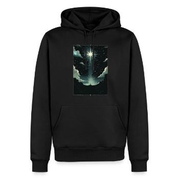 Der Stern Tarot - Männer Premium Bio Hoodie - Schwarz - Vorne - Nico (187cm)