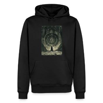 Das Glücksrad Tarot - Männer Premium Bio Hoodie - Schwarz - Vorne - Nico (187cm)