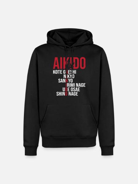 Aikido Martial Arts Gift - Men’s Premium Organic Hoodie - black