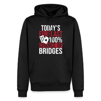 Bridge Kartenspiel Geschenk - Männer Premium Bio Hoodie - Schwarz - Vorne - Nico (187cm)