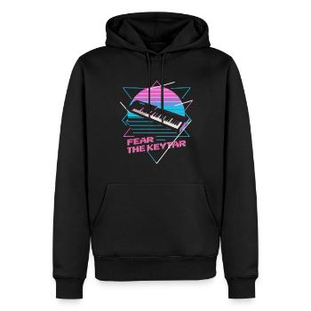 Cadeau clavier Keytar - Sweat à capuche Premium bio Homme - noir - Devant - Nico (187cm)