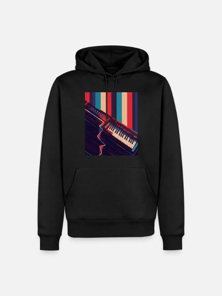 Keytar Keyboard Gift - Men’s Premium Organic Hoodie - black