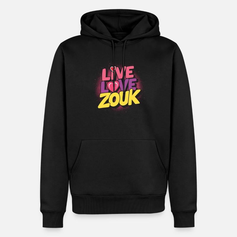 Zouk-Tanz-Geschenk - Männer Premium Bio Hoodie - Schwarz