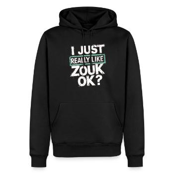 Zouk Dance Gift - Men’s Premium Organic Hoodie - black - Front - Nico (187cm)