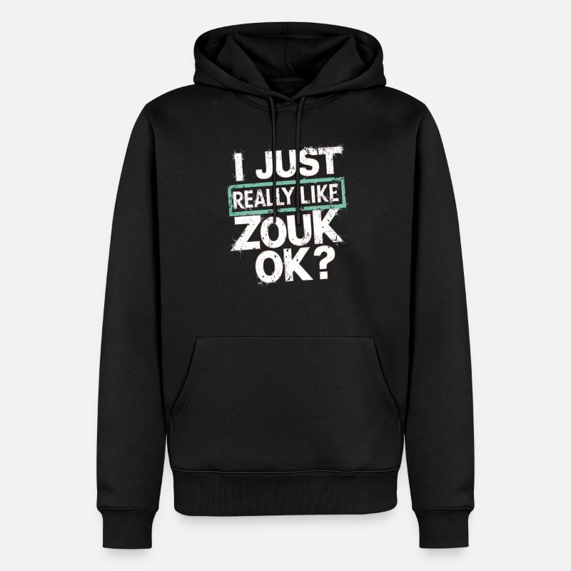 Cadeau de danse Zouk - Sweat à capuche Premium bio Homme - noir