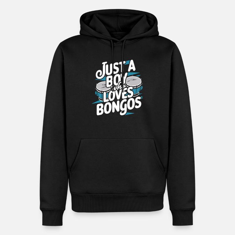 Cadeau Bongo Music - Sweat à capuche Premium bio Homme - noir