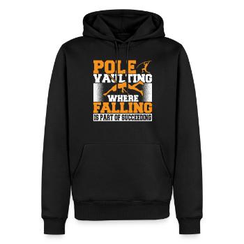 Stabhochspringer-Geschenk - Männer Premium Bio Hoodie - Schwarz - Vorne - Nico (187cm)