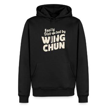 Wing Chun Kampfsport Geschenk - Männer Premium Bio Hoodie - Schwarz - Vorne - Nico (187cm)