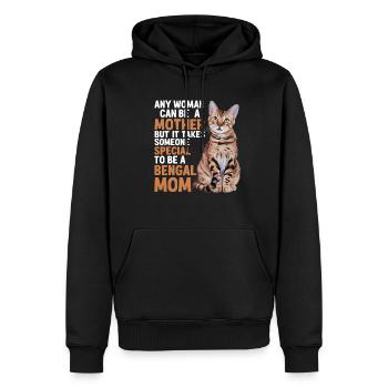 Katze Bengal Geschenk - Männer Premium Bio Hoodie - Schwarz - Vorne - Nico (187cm)