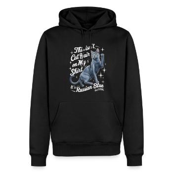 Katze Russisch Blau Geschenk - Männer Premium Bio Hoodie - Schwarz - Vorne - Nico (187cm)